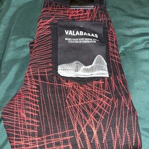 VALABASAS Kids Black and Red Jeans